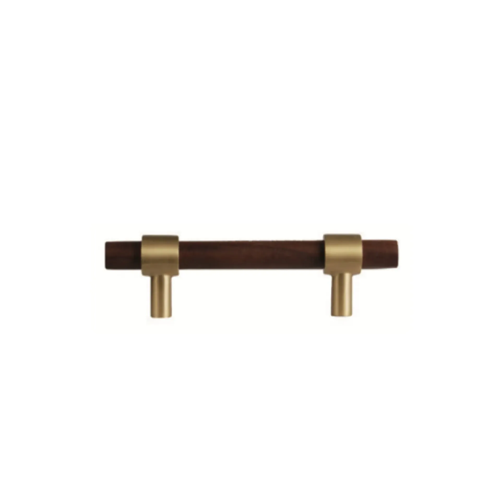 GIID - Cabinet Handle Wooden Teak (96mm) / L3074 / M Size / Satin Brass