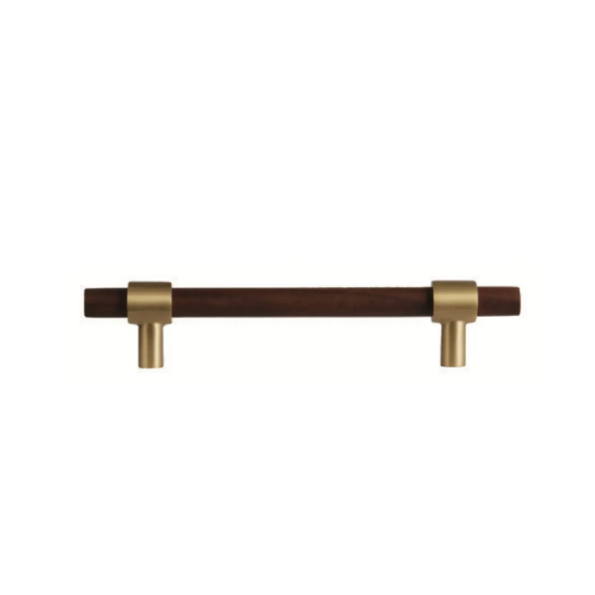 GIID - Cabinet Handle Wooden Teak (128mm) / L3074 / L Size /Satin Brass