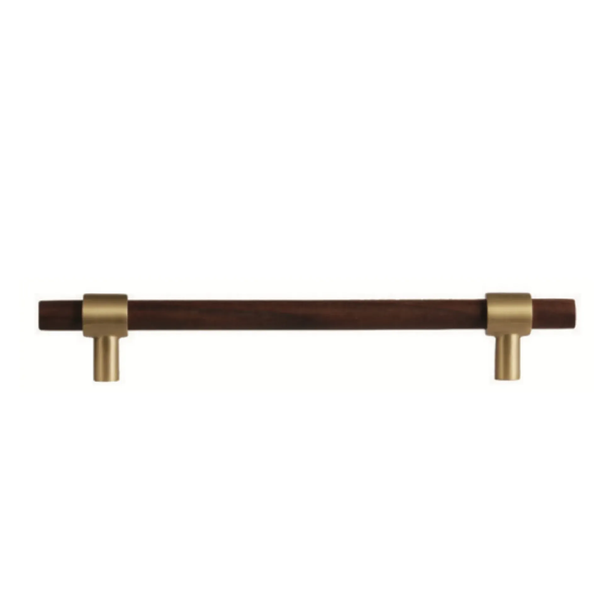GIID - Cabinet Handle Wooden Teak (160mm) / L3074 / XL Size / Satin Brass