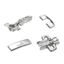 HTC - Full Overlay Hinge Set (C1), Silent System (Hinge, Mounting plate, Cover cap , Arm cap)